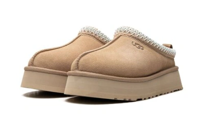 Pre-owned Ugg Tazz Womens Sand Slippers Platform Braid Authentic. Free Same Day Ship In Beige
