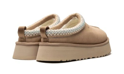 Pre-owned Ugg Tazz Womens Sand Slippers Platform Braid Authentic. Free Same Day Ship In Beige