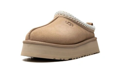 Pre-owned Ugg Tazz Womens Sand Slippers Platform Braid Authentic. Free Same Day Ship In Beige