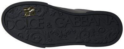 Pre-owned Dolce & Gabbana Shoes Sneakers Black Leather Portofino Prince Eu39.5/us6.5 $1000