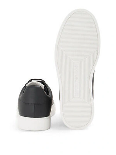 Pre-owned Emporio Armani Shoes Sneaker  Man Sz. Us 9 X4x540xm782 N814 Black
