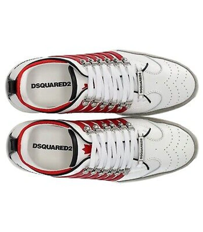 Pre-owned Dsquared2 Legendary White Red Sneaker Man