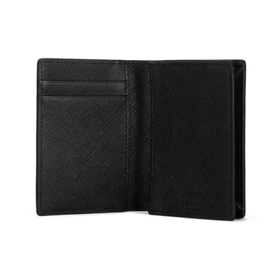 Pre-owned Montblanc Extreme 3.0 Leather 4cc Bifold Card Holder Case Wallet Purse For Men In Black