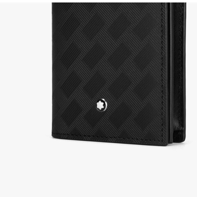 Pre-owned Montblanc Extreme 3.0 Leather 4cc Bifold Card Holder Case Wallet Purse For Men In Black