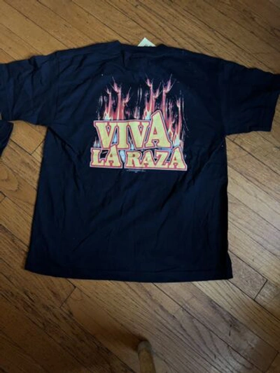 Pre-owned Wwe Vintage Eddie Guerrero Viva La Raza  L Youth T-shit Wcw Latino Heat Wwf Large In Black