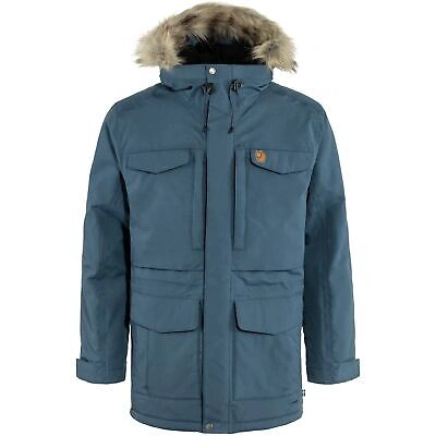 Pre-owned Fjall Raven Fjallraven Nuuk Parka Men's Winter Jacket, Mountain Blue, X-large