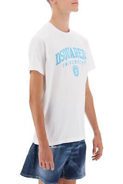 Pre-owned Dsquared2 T-shirt  Men Size Xl S74gd1166s23009 100w White
