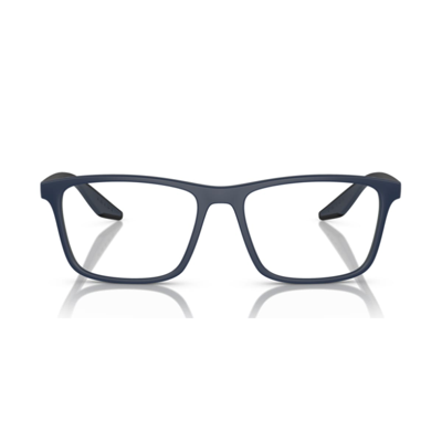 Prada Linea Rossa Ps 01qv Czh1o1 Azzurro Trasparente Glasses In Black