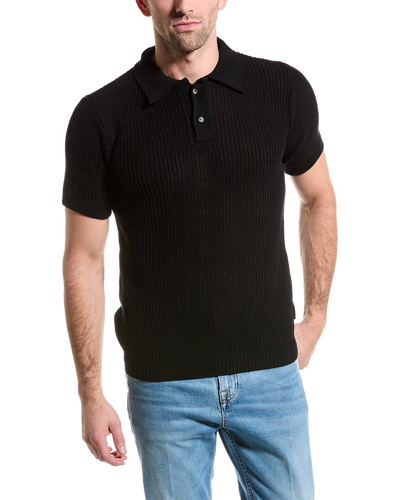 Shop Kinetix Hermosa Knit Polo Shirt In Black