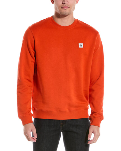 Shop Scotch & Soda Essentials Logo Badge Sweatshirt In Orange