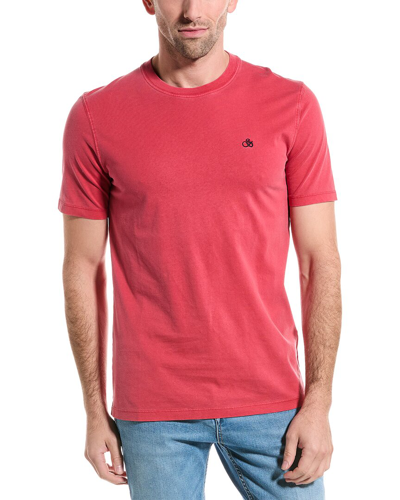 Shop Scotch & Soda Garment Dye  T-shirt In Red