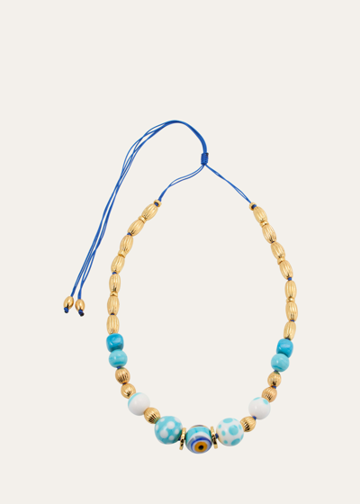 Shop Tohum Design Tohum 004 Charm Necklace In Multi