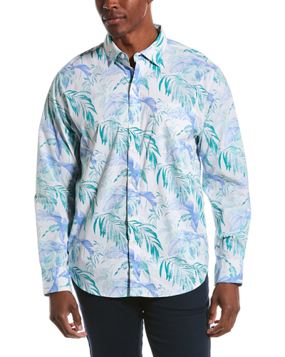 Shop Tommy Bahama Siesta Key Floating Fronds Shirt In Grey