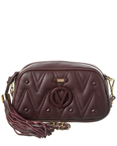 Shop Valentino By Mario Valentino Bella Diamond Leather Crossbody In Purple