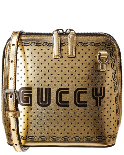 Shop Gucci Guccy Mini Leather Shoulder Bag In White