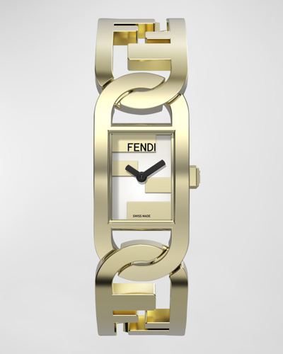 Shop Fendi O'lock Gourmette Watch In Oro