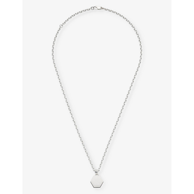Shop Gucci Womens Silver Trademark Sterling Silver Pendant Necklace