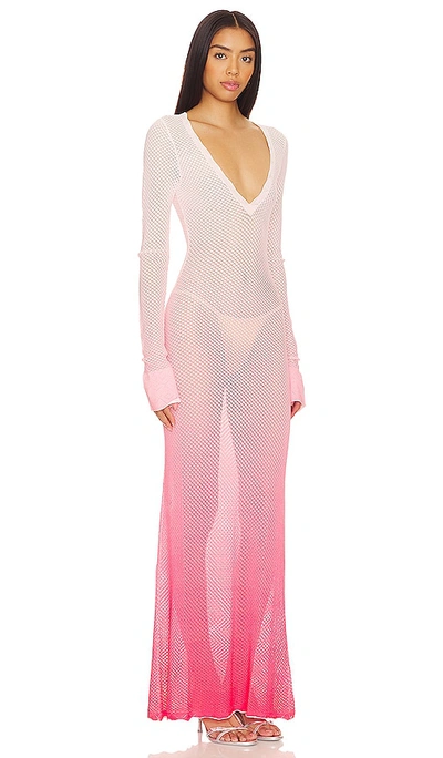 Guizio Cayes Crochet Dress In Pink
