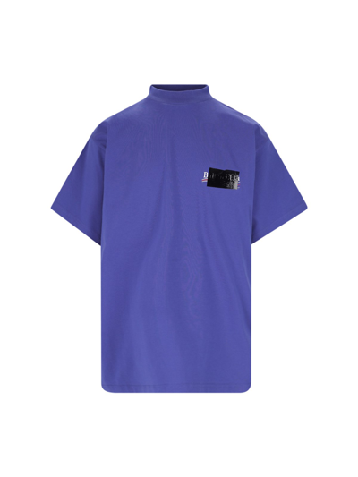 Shop Balenciaga 'gaffer' T-shirt In Purple