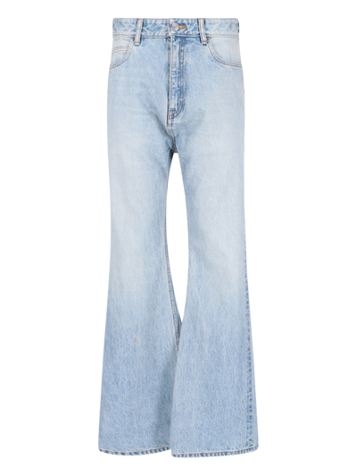 Shop Balenciaga Flared Jeans In Light Blue
