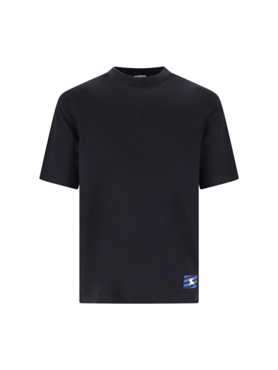 Shop Burberry Cotton T-shirt In Black  
