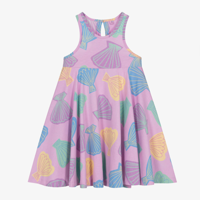 Shop Stella Mccartney Kids Girls Pink Shell Print Cotton Dress