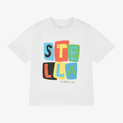 Shop Stella Mccartney Kids Boys White Organic Cotton T-shirt