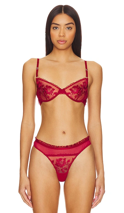 Shop Kat The Label Annabelle Bra In Red