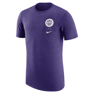 Shop Nike Lsu  Men's College Crew-neck T-shirt In Purple