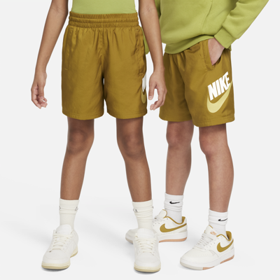 Shop Nike Sportswear Big Kids' Woven Shorts In Brown