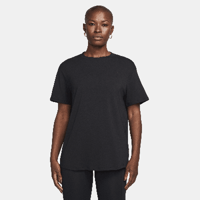 Shop Nike Women's One Relaxed Dri-fit Short-sleeve Top In Black