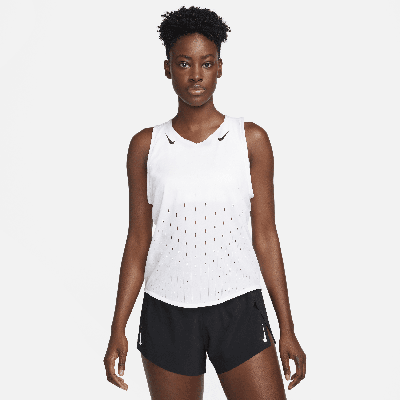 Shop Nike Women's Aeroswift Dri-fit Adv Running Singlet In White