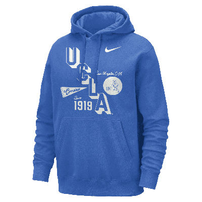 Shop Nike Ucla Club  Men's College Hoodie In Blue