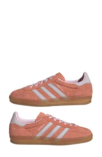 Shop Adidas Originals Gazelle Indoor Sneaker In Clay/ Clear Pink/ Gum 3