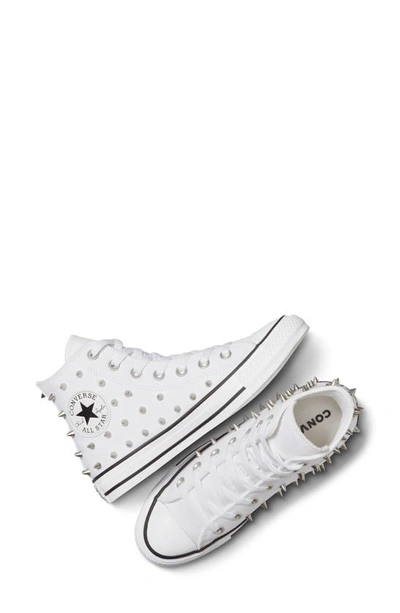 Shop Converse Chuck Taylor® All Star® Studded High Top Sneaker In White/ Black/ White