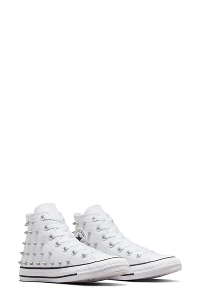 Shop Converse Chuck Taylor® All Star® Studded High Top Sneaker In White/ Black/ White