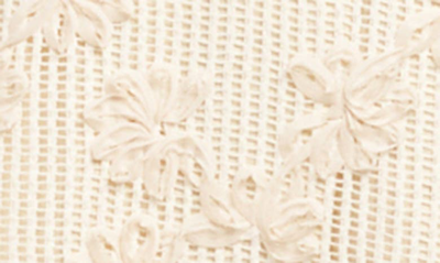 Shop En Saison Reese Floral Appliqué Open Stitch Maxi Dress In Ecru