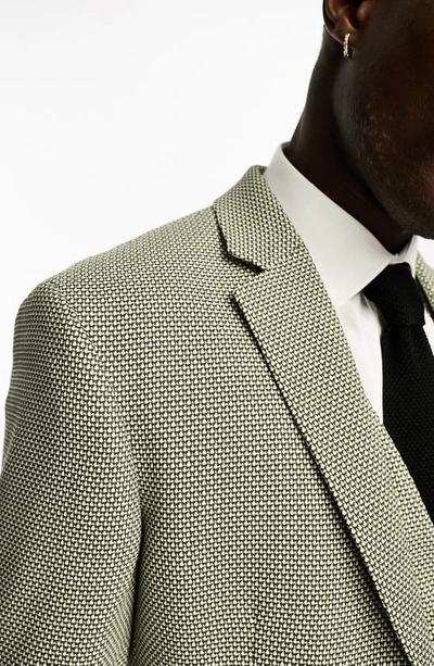 Shop Asos Design Slim Fit Suit Jacket In Dark Green