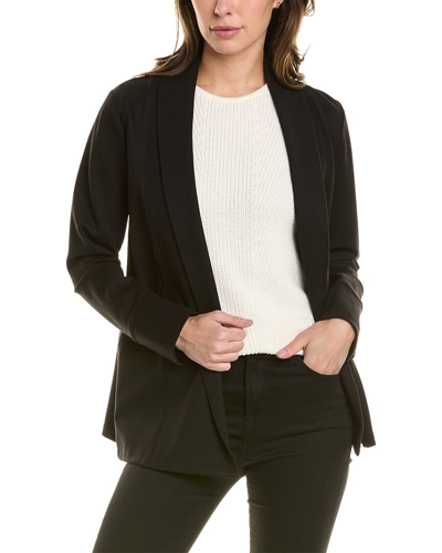 Shop Donna Karan Knit Flyaway Jacket In Black