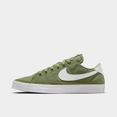 Shop Nike Men's Court Legacy Canvas Casual Shoes In Alligator/white/alligator