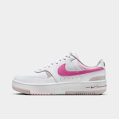 Shop Nike Women's Gamma Force Casual Shoes In White/playful Pink/phantom Violet