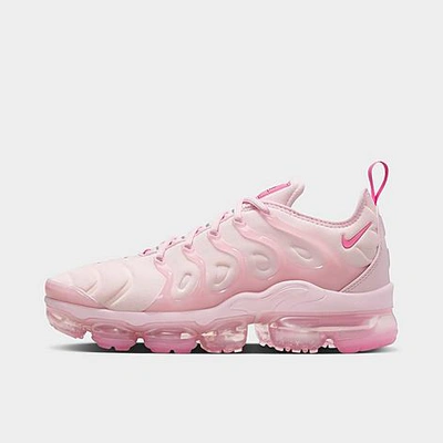 Shop Nike Women's Air Vapormax Plus Running Shoes (big Kids' Sizing Available) In Pink Foam/playful Pink