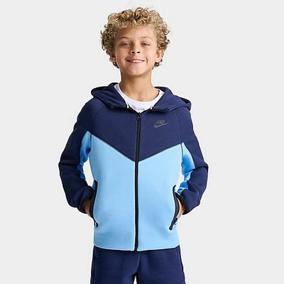 Shop Nike Boys' Sportswear Tech Fleece Full-zip Hoodie In Multi