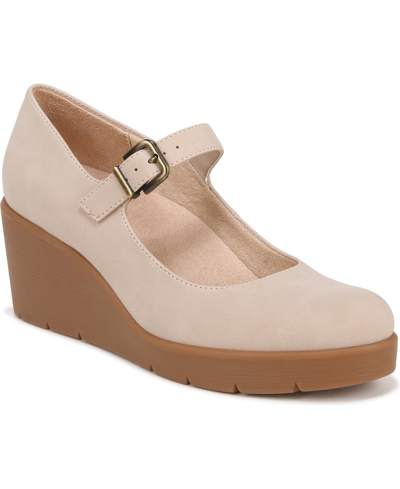 Shop Soul Naturalizer Adore Mary Jane Wedges In Porcelain Faux Leather