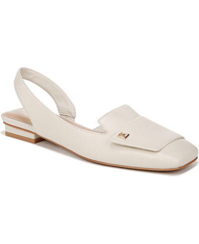 Shop Franco Sarto Women's Teagan Square Toe Slingbacks In Cream White Leather