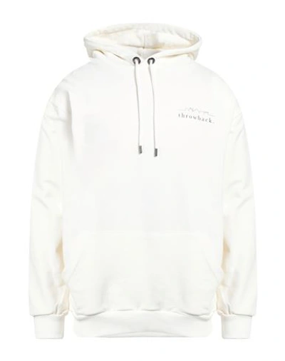 Throwback . Man Sweatshirt White Size Xl Cotton In White