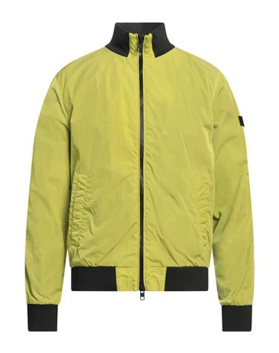 Shop Peuterey Man Jacket Acid Green Size Xl Polyamide