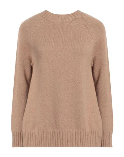 Shop 's Max Mara Woman Sweater Camel Size Xs Cashmere In Beige