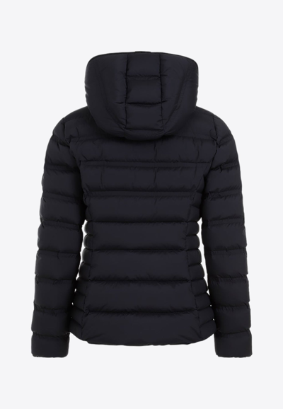 Shop Moncler Alete Hooded Down Jacket In Black