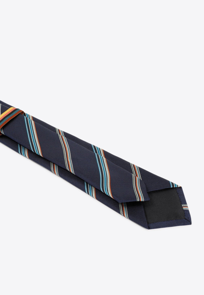 Shop Paul Smith Artist Stripe Silk Tie In Multicolor